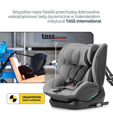 Kinderkraft, MYWAY, fotelik samochodowy, 0-36 kg, szary