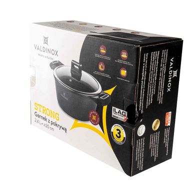 Altom Design, Valdinox, Strong garnek z pokrywą, 20 cm, 2,4l