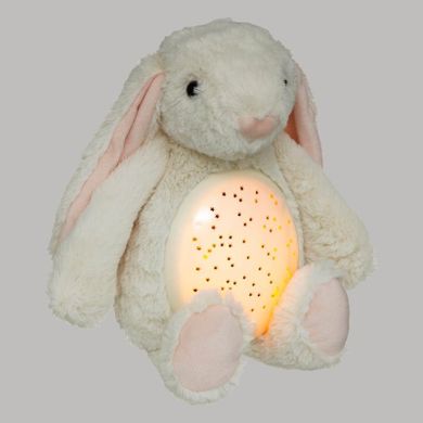 Atmosphera for kids, Króliczek, pluszowy projektor ze światłem, 34 cm
