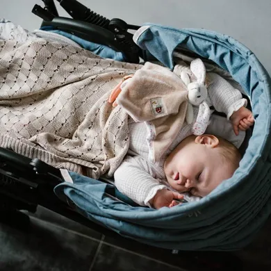 BabyOno, kocyk dzianinowy, bambusowy, beżowy