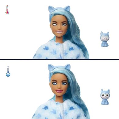 Barbie, Cutie Reveal, Zimowa kraina, lalka piesek husky, 1 szt.