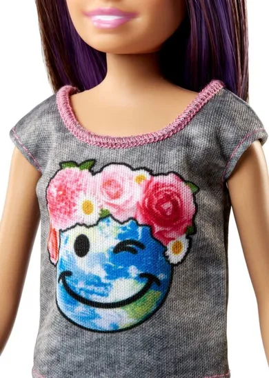 Barbie Opiekunka, Spacer, lalka z figurką i akcesoriami, zestaw