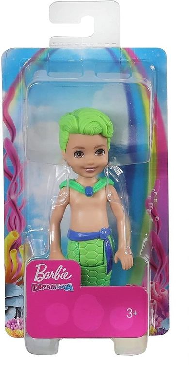 Barbie, Syrenka Chelsea, mała laleczka chłopiec #6, zielona