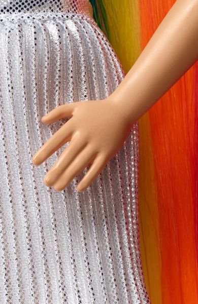 Barbie, Tęczowe włosy, lalka z akcesoriami