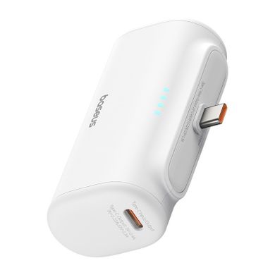 Baseus, Powerbank, Compact 5000mAh USB-C, biały