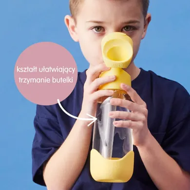 B.Box, Lemon Twist, butelka na wodę tritanowa ze słomką, 600 ml