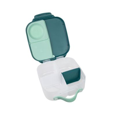 B.Box, zestaw: mini lunchbox + butelka tritanowa ze słomką, 450 ml, Emerald Forest