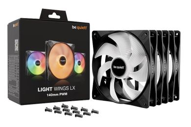 Be Quiet!, wentylatorlight wings lx 140mm pwm triple pack