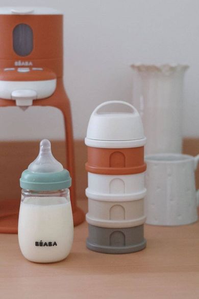 Beaba, pojemniki na mleko w proszku, Cotton White/Terracotta