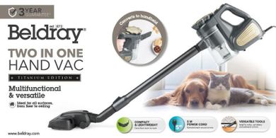 Beldray, odkurzacz pionowy 2w1, 600W, 600 ml