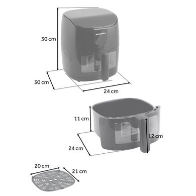 Berdsen, frytkownica beztłuszczowa, air fryer, 4l