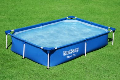 Bestway, Steel Pro Max, basen stelażowy, prostokątny, 2,21-1,50-0,43m