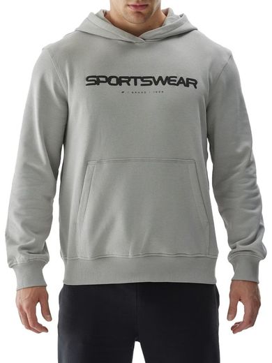 Bluza męska z kapturem, szara, 4F