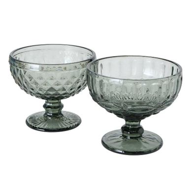 Boltze Home, pucharek do deserów i lodów, zielone szkło, Ø 12 cm
