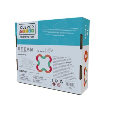 Cleverclixx, Race Track Add-on Curves Intense, klocki magnetyczne, 15 elementów