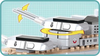 Cobi, Small Army, World of Warships, Battleship Bismarck, klocki, 1974 elementy
