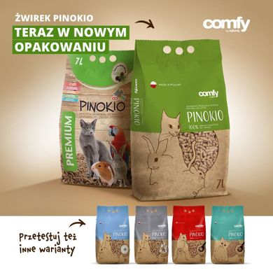 Comfy, Pinokio, naturalny żwirek dla kota, drewniany, 7l