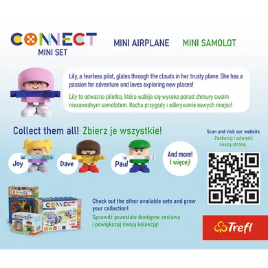 Connect, Mini Set, Mini Airplane, klocki konstrukcyjne, 32 elementy, 62042