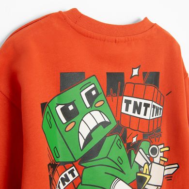 Cool Club, Bluza chłopięca, ceglana, Minecraft