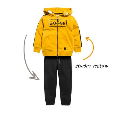 Cool Club, Bluza chłopięca z kapturem, żółta, Zone