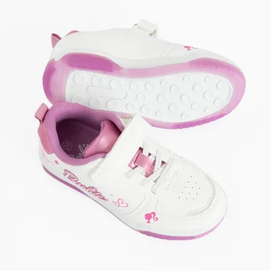 Cool Club, Buty sportowe dziewczęce, białe, świecąca podeszwa, Barbie