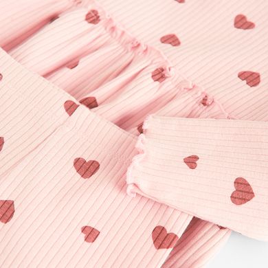 Cool Club, Komplet dziewczęcy, Bluzka z długim rękawem, Legginsy, prążkowany, różowy