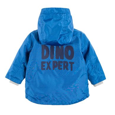 Cool Club, Kurtka wiosenna chłopięca z kapturem, niebieska, dinozaur