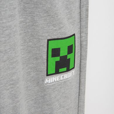 Cool Club, Piżama chłopięca, szara, Minecraft