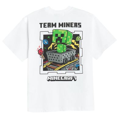Cool Club, T-shirt chłopięcy, biały, Minecraft