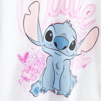 Cool Club, T-shirt dziewczęcy, biały, Lilo i Stitch