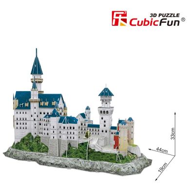 Cubic Fun, Zamek Neuschwanstein, puzzle 3D, 128 elementów