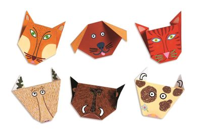 Djeco, Zwierzaki, origami z naklejkami