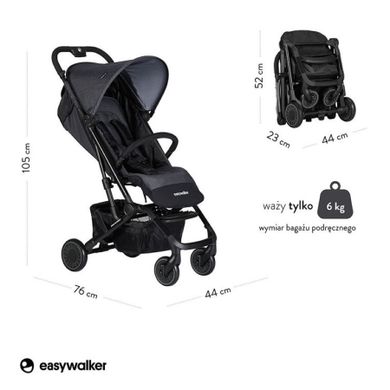 Easywalker, Buggy XS, wózek spacerowy, Melange Grey