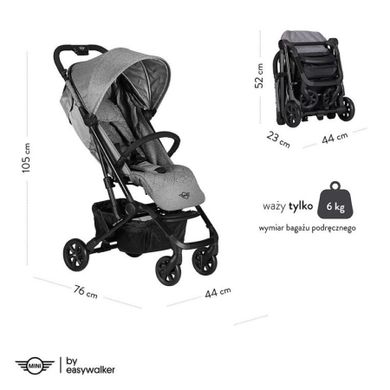 Easywalker, Mini, Buggy XS, wózek spacerowy, Soho Grey