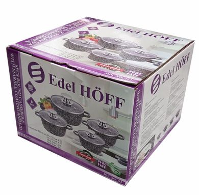 Edelhoff, zestaw 4 garnków marmurowych, 1,1l, 2,2l, 4,2l, 6.3l