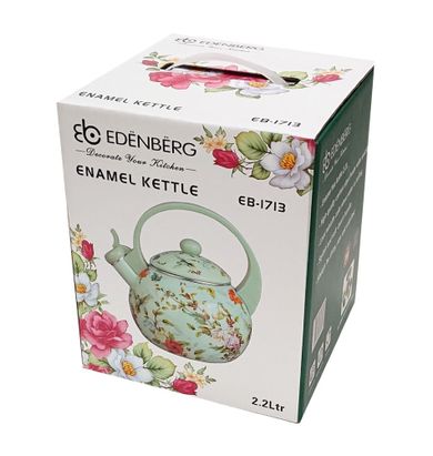 Edenberg, czajnik emaliowany, turkis, 2.2l