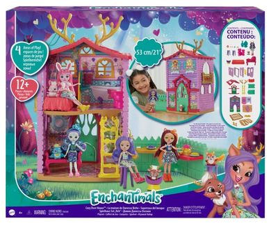 Enchantimals, Domek Jelonków, zestaw do zabawy z lalką i figurką