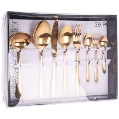 Excellent Houseware, sztućce złote, 39 elementów
