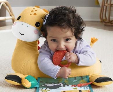 Fisher-Price, Żyrafa 3w1, poduszeczka pod brzuszek, zabawka sensoryczna