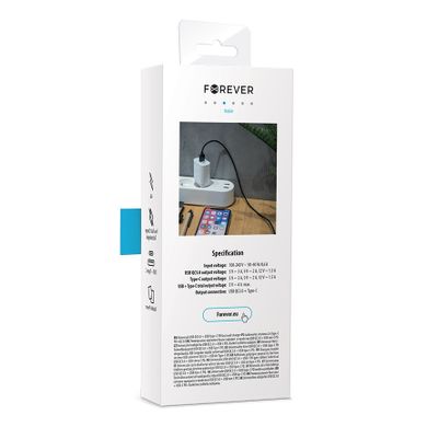 Forever Core, ładowarka sieciowa 2x Type-C PD+QC3.0 (20W) biała