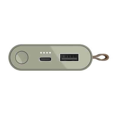 Fresh n rebel, powerbank, 6000 mah, usb-c, dried green