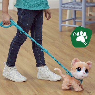 Furreal Friends, duży kotek na smyczy, zabawka pluszowa