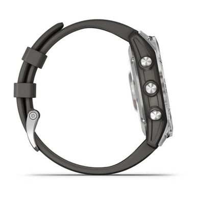Garmin, zegarek Fenix, 7 Standard Edition, 47 Mm Silver, Graphite Band