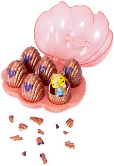 Hatchimals, jajeczka w kształcie muszelek, muszelka różowa, 6 szt.
