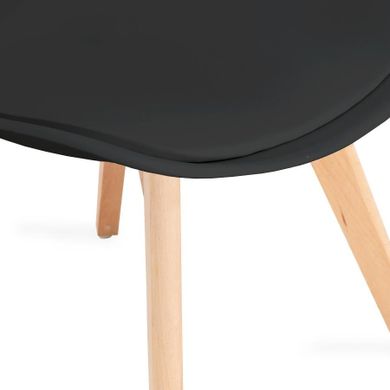 Homla, Fisco, krzesło plastikowe, czarne, 49-41-84 cm