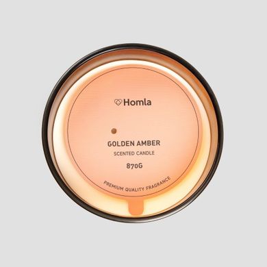 Homla, Glow, świeca zapachowa, Golden Amber, 870g