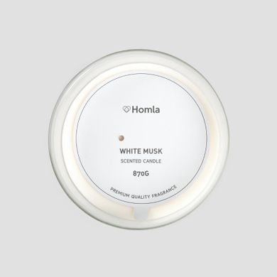 Homla, Glow, świeca zapachowa, White Musk, 870g