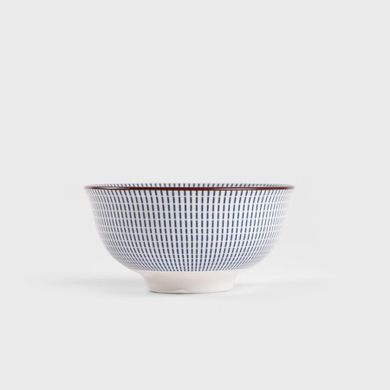 Homla, Navia, miska, granatowa z brązową obwódką, 12 cm