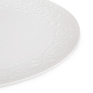 Homla, Sylia, naczynie do serwowania, owalne białe z ornamentem, 18-24 cm