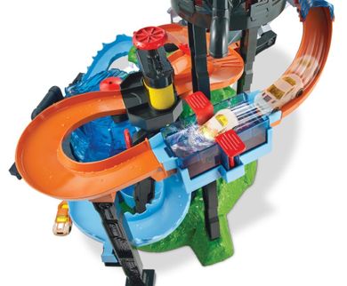 Hot Wheels, Mega Myjnia - Atak krokodyla, zestaw torów